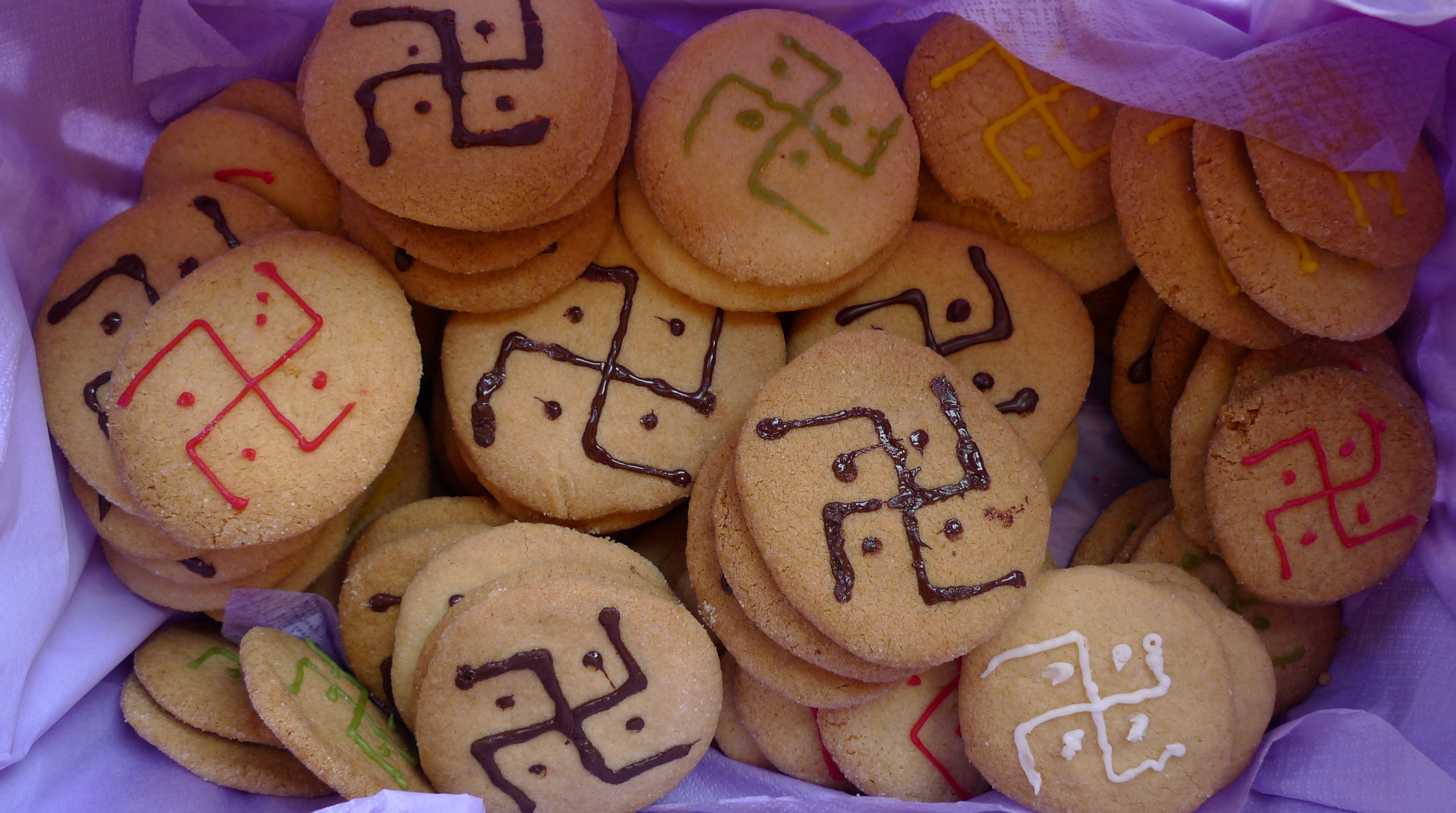 "Man woman" swastika, cookies, "traditional tattoo festival"